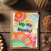 Fun Colored Hip Hip Hooray Kaart