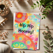 Fun Colored Hip Hip Hooray Kaart