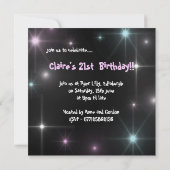 Fun & colorful 21st Birthday Party Invitation Kaart (Achterkant)
