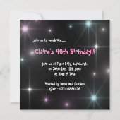 Fun & Colorful 40th Birthday Party Invitation Kaart (Achterkant)