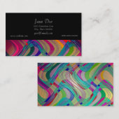 Fun Colorful Abstract Art-ontwerp Visitekaartje (Voorkant / Achterkant)