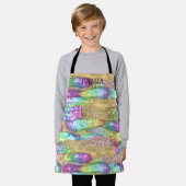 Fun Colorful Abstract Artsy Faux Glitter Artist Schort (Gedragen)