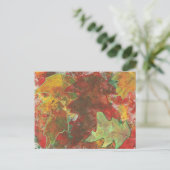 Fun Colorful Abstract herfst eik laat Briefkaarten (Staand voorkant)
