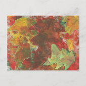 Fun Colorful Abstract herfst eik laat Briefkaarten (Voorkant)