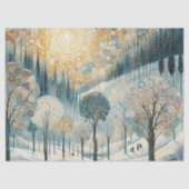 Fun Colorful Abstract Winter Wonderland Art Tissuepapier (Voorkant)
