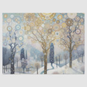 Fun Colorful Abstract Winter Wonderland Art Tissuepapier (Voorkant)