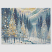 Fun Colorful Abstract Winter Wonderland Art Tissuepapier (Voorkant)