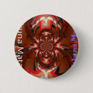 Fun Colorful African Design Ronde Button 5,7 Cm