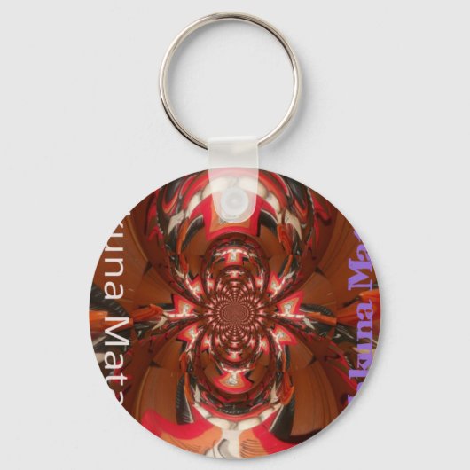 Fun Colorful African Design Sleutelhanger (Voorkant)