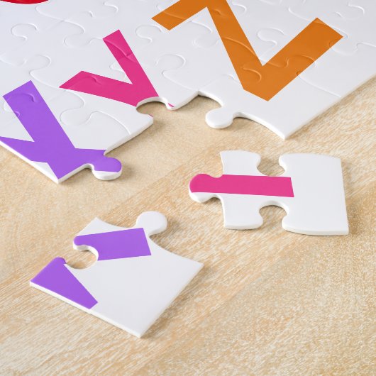 Fun Colorful Alphabet ABCs Legpuzzel (Zijkant)