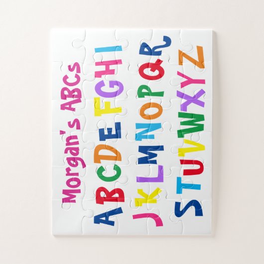 Fun Colorful Alphabet ABCs Legpuzzel (Verticaal)
