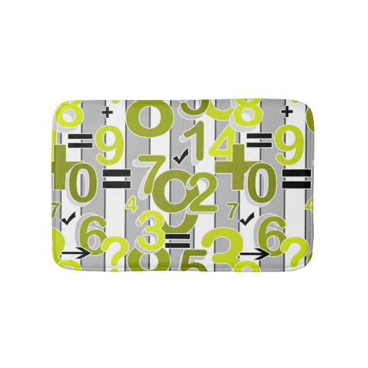 Fun colorful arithmetic math bright retro pattern  badmat (Voorkant)
