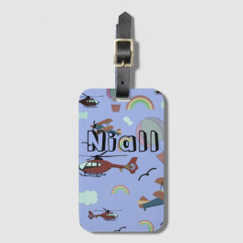 Fun Colorful Aviation Bagagelabel