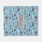Fun Colorful Aviation Fleece Deken (Voorkant (Horizontaal))