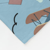 Fun Colorful Aviation Fleece Deken (Hoek)