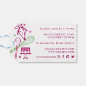 Fun Colorful Baking & Cooking Utensile Roze Cadeaulabel (Achterkant Horizontaal)