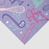 Fun Colorful Baking & Cooking Utile Pattern Tissuepapier (Detail)