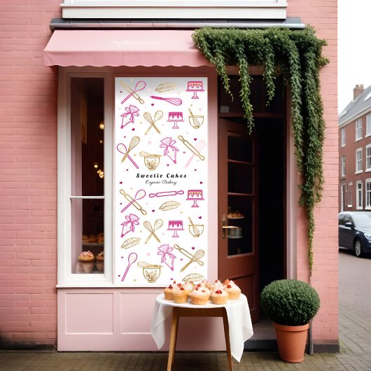 Fun Colorful Baking & Cooking Utile White & Gold Spandoek