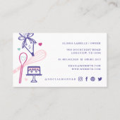 Fun Colorful Baking & Cooking Utile White Visitekaartje (Achterkant)