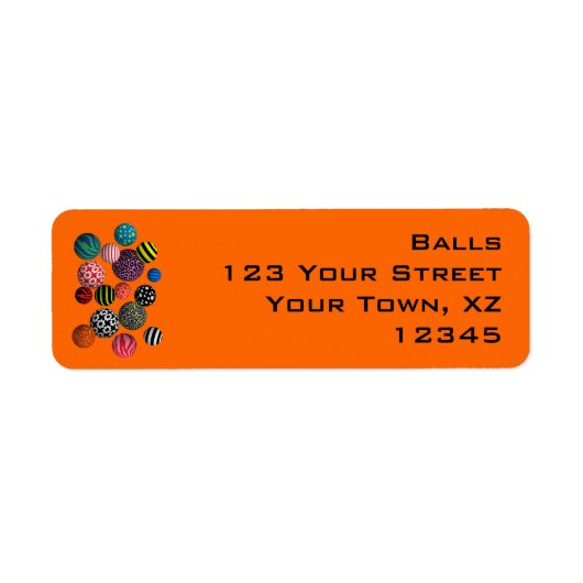 Fun & Colorful Balls Etiket (Voorkant)