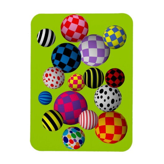 Fun & Colorful Balls Magneet (Verticaal)