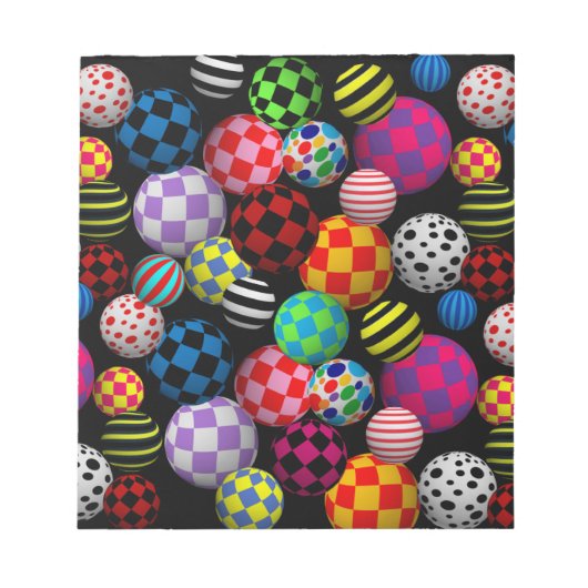 Fun & Colorful Balls Notitieblok (Voorkant)