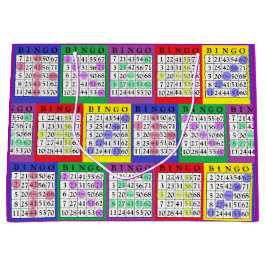 Fun Colorful BINGO Cards Gift Bag Groot Cadeauzakje