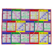 Fun Colorful BINGO Cards Gift Bag Groot Cadeauzakje (Achterkant)