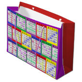 Fun Colorful BINGO Cards Gift Bag Groot Cadeauzakje (Voorkant Gekanteld)
