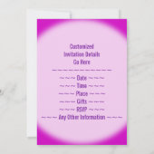 Fun, Colorful Birthday Party Invitation Kaart (Achterkant)