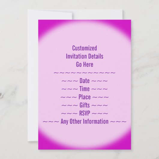 Fun, Colorful Birthday Party Invitation Kaart (Achterkant)