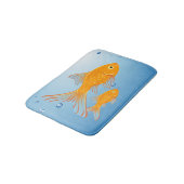 Fun Colorful Blue en Oranje goudvis Badmat (Gekanteld)
