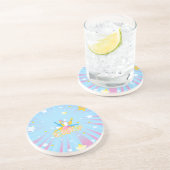 Fun & Colorful Bowling Party Zandsteen Onderzetter (Zijkant)