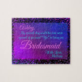 Fun Colorful Bridesmaid Invitation Legpuzzel (Horizontaal)