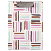 Fun Colorful Brush Strokes Pattern Klembord (Voorkant)