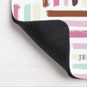 Fun Colorful Brush Strokes Pattern Muismat (Hoek)