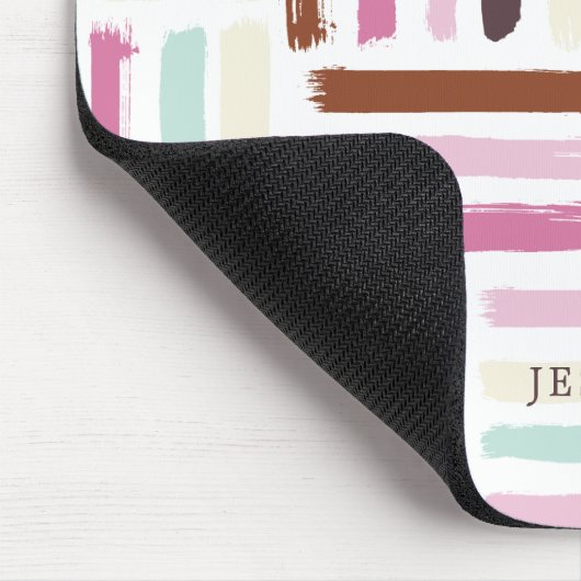 Fun Colorful Brush Strokes Pattern Muismat (Hoek)