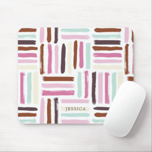 Fun Colorful Brush Strokes Pattern Muismat