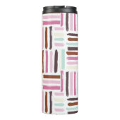 Fun Colorful Brush Strokes Pattern Thermosbeker (Achterkant)