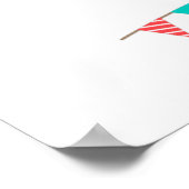 Fun Colorful Bunting Flags Happy Birthday party Poster (Hoek)