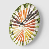 Fun Colorful Carrots Grote Klok (Hoek)
