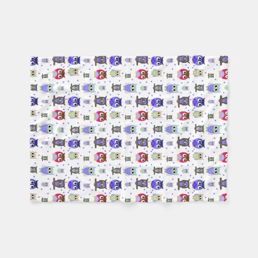 Fun Colorful Cartoon Ownership Fleece Blanket (Voorkant (Horizontaal))