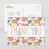 Fun Colorful Cat Hartelijk dank Briefkaart (Voorkant / Achterkant)