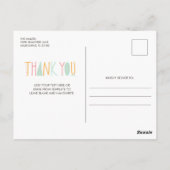 Fun Colorful Cat Hartelijk dank Briefkaart (Achterkant)