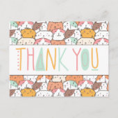 Fun Colorful Cat Hartelijk dank Briefkaart (Voorkant)