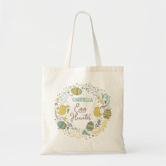 Fun Colorful Cheerful Easter Hunt Tote Bag (Voorkant)