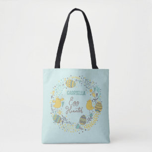 Fun Colorful Cheerful Easter Hunt Tote Bag
