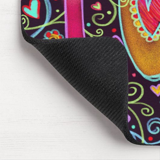 Fun Colorful Cheerful LOVE Muismat (Hoek)