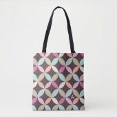 Fun Colorful Circle Pattern Monogramed Tote Bag (Voorkant)