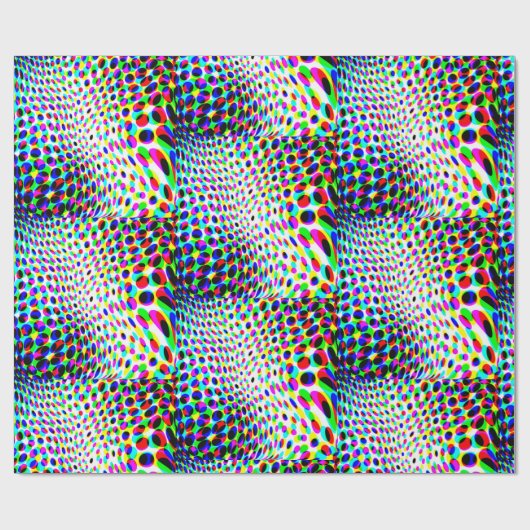 Fun Colorful Circles Cadeaupapier (Vlak)